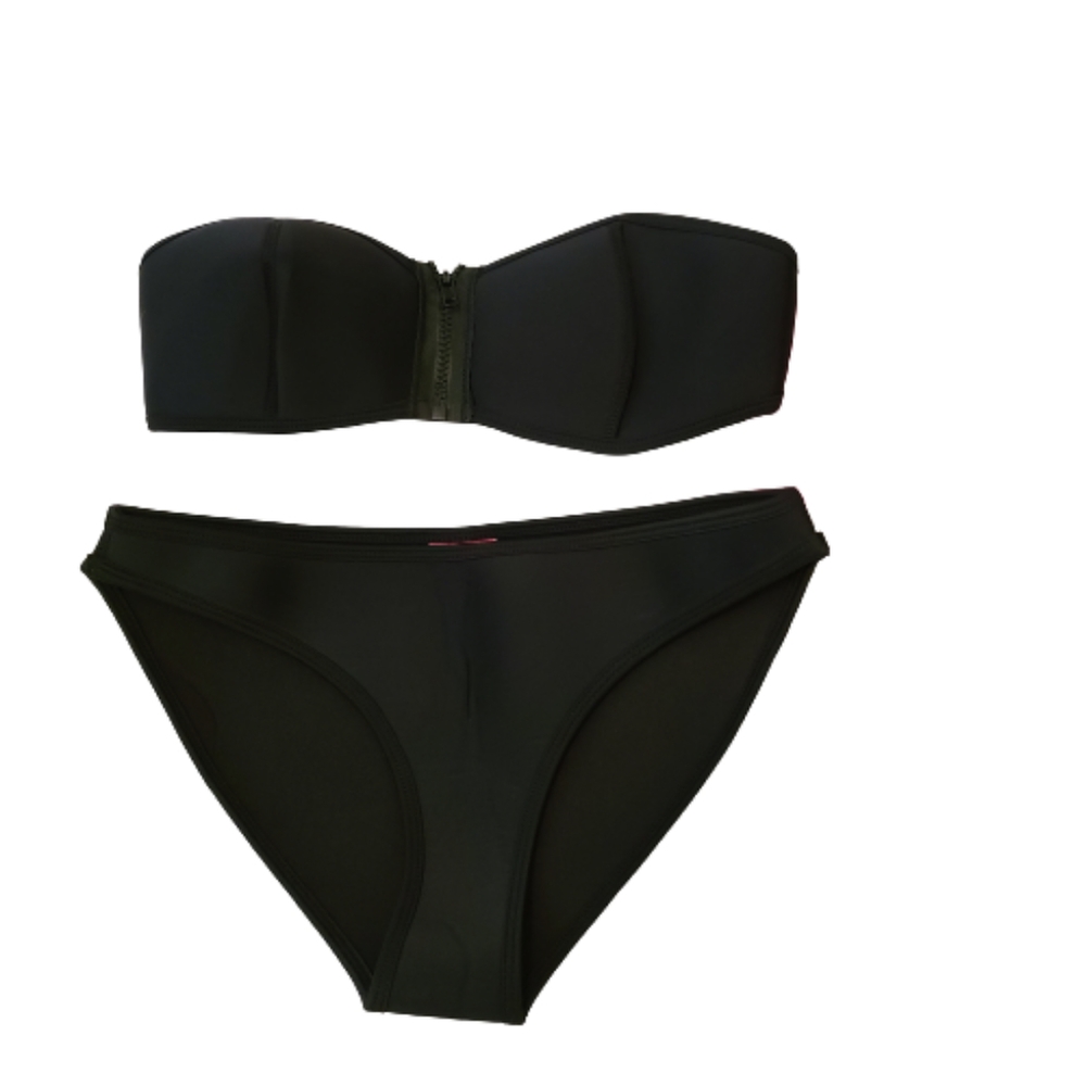 NWT Bra Society Trendy Neoprene Bikini Set